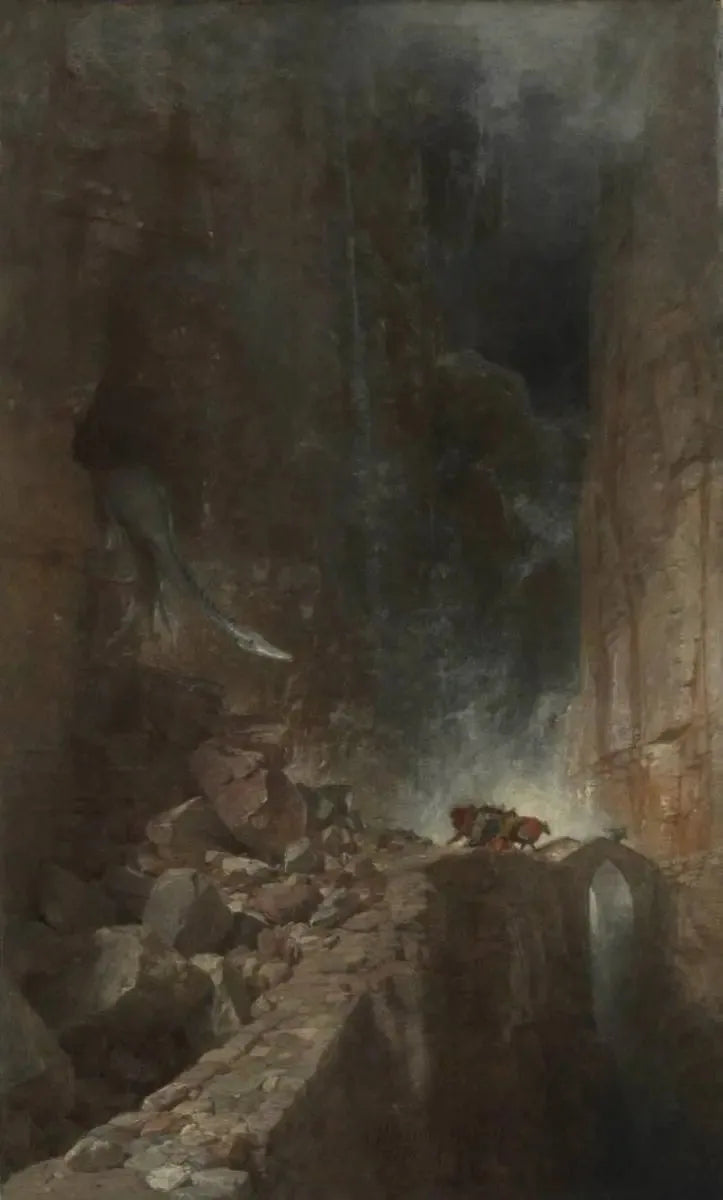 Drake i en bergsklyfta - Arnold Böcklin