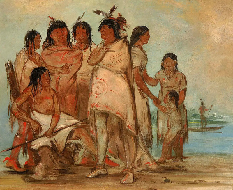 Du-cór-re-a, stamledaren, och hans familj - George Catlin