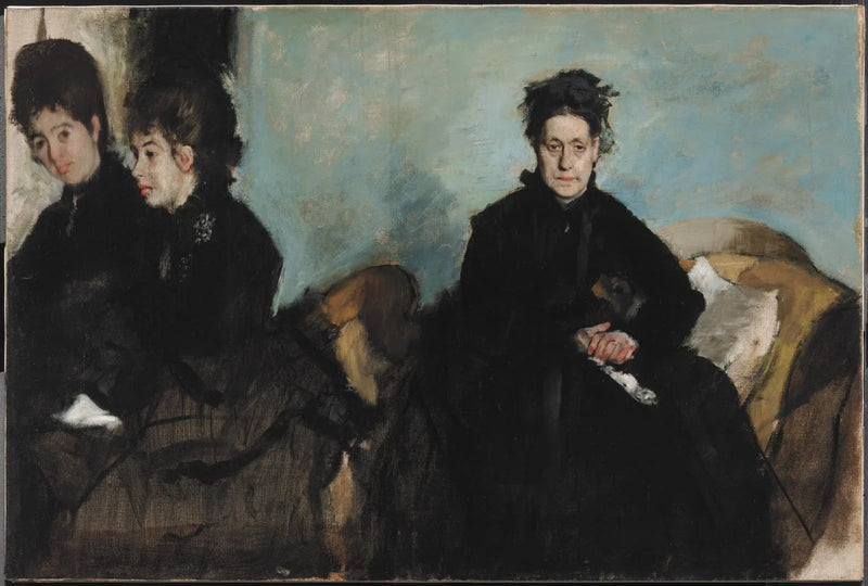 Hertiginna av Montejasi med sina döttrar, Elena och Camilla - Edgar Degas