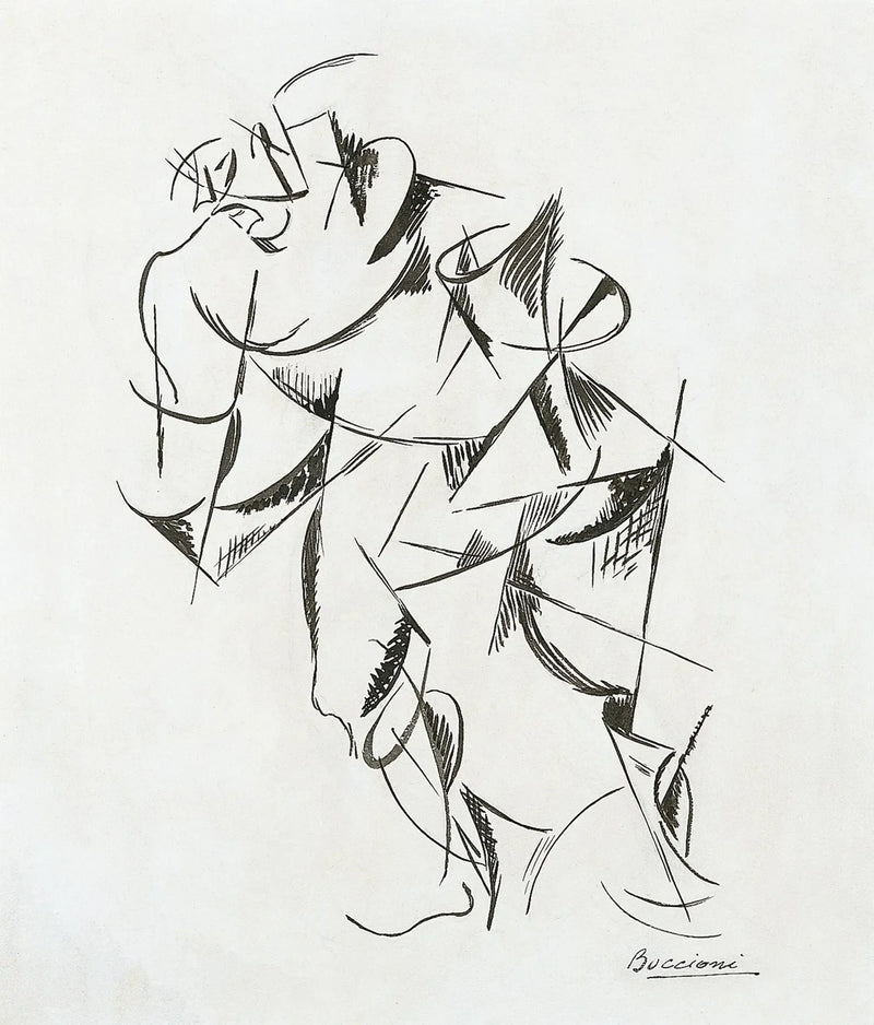 Dynamik i den mänskliga kroppen: Boxer - Umberto Boccioni