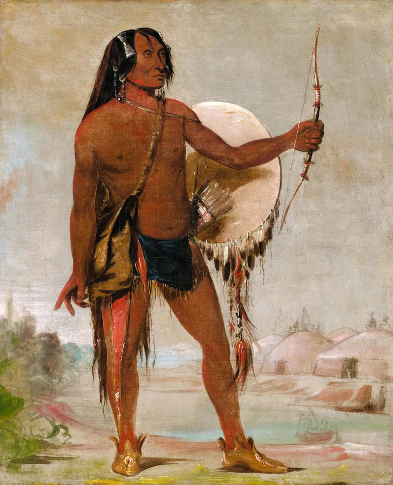 E'e-a-chín-che-a, Röd åska, son av den svarta mocassin - George Catlin