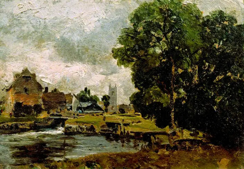 Dedham sluss och kvarn - John Constable