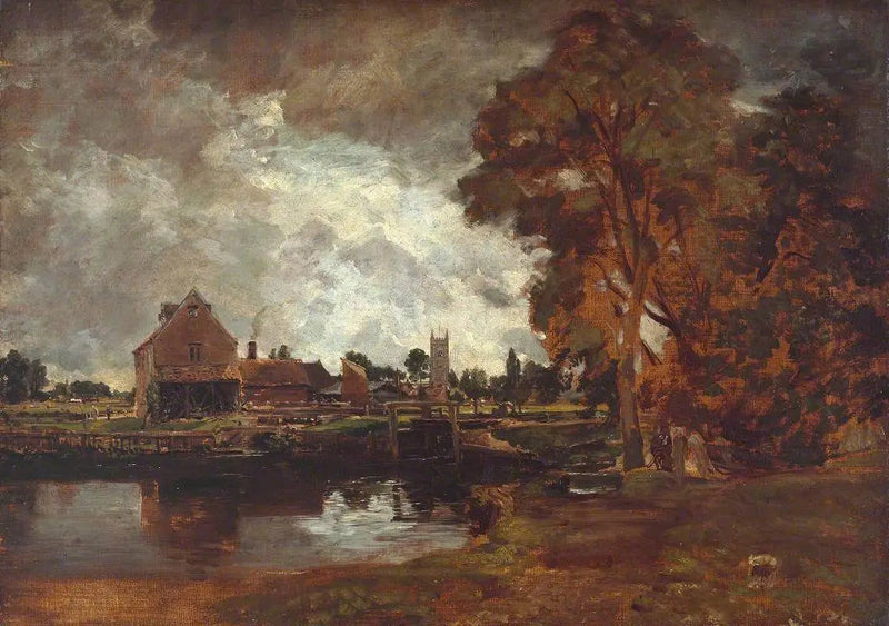 Dedham sluss och kvarn - John Constable