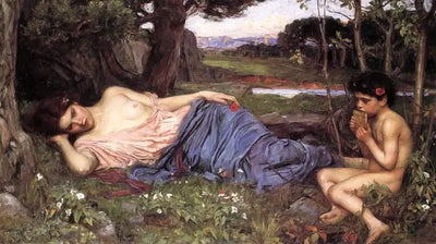 Reproduction du tableau « Écouter ses douces mélodies - John William Waterhouse » par Alpha Reproduction en peinture à l’huile