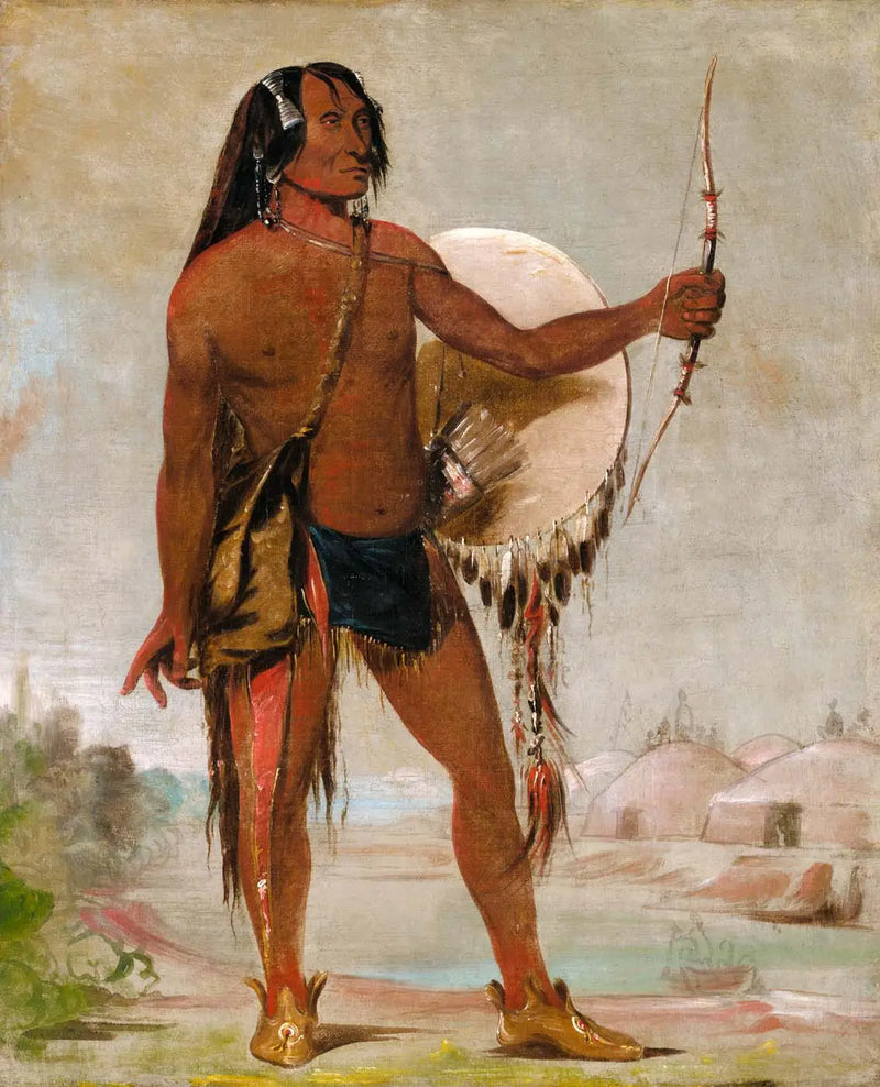 E'e-a-chín-che-a, Röd åska, son av den svarta mocassin - George Catlin