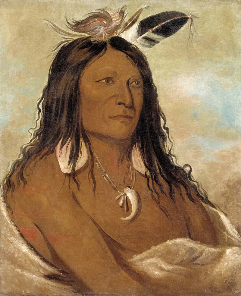 Eé-shah-kó-nee, båge och pilar, Tribuns första ledare - George Catlin