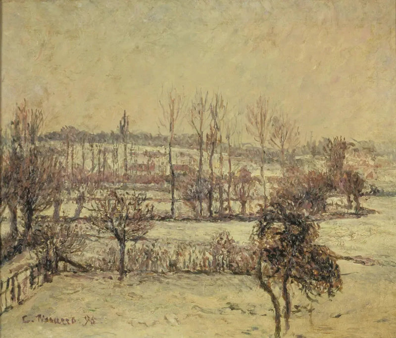 Snöeffekt i Éragny - Camille Pissarro