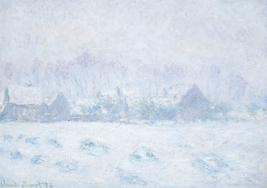 Snöeffekt i Giverny - Claude Monet