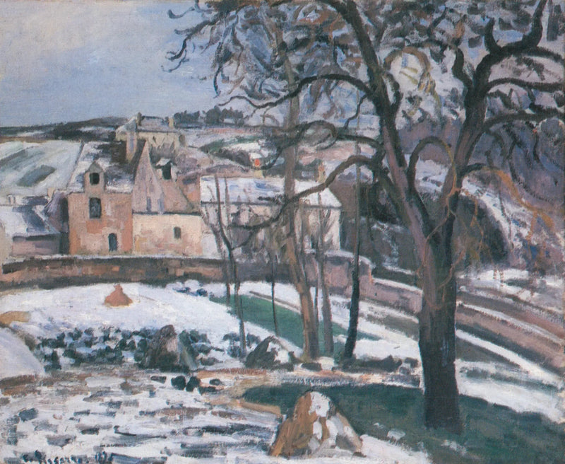 Snöeffekt vid L'Hermitage, Pontoise - Camille Pissarro