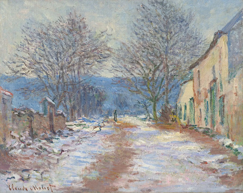 Snöeffekt i Limetz - Claude Monet