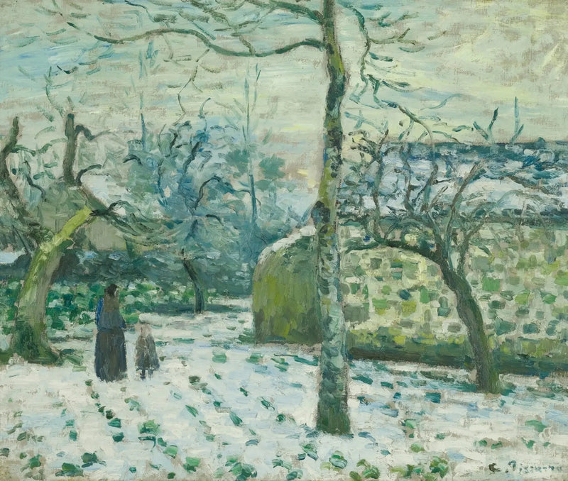 Snöeffekt i Montfoucault - Camille Pissarro