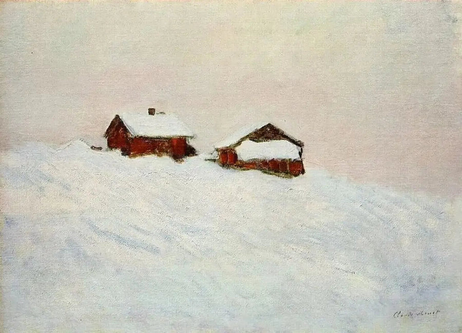 Snöeffekt i Vétheuil - Claude Monet