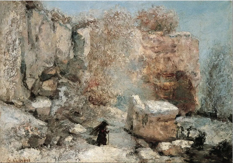 Snöeffekt i en gruva - Gustave Courbet