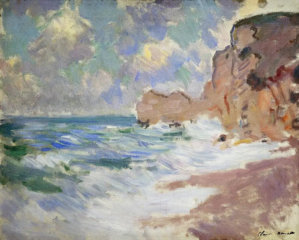 Reproduction du tableau « Effet de vagues à Étretat - Claude Monet » par Alpha Reproduction en peinture à l’huile