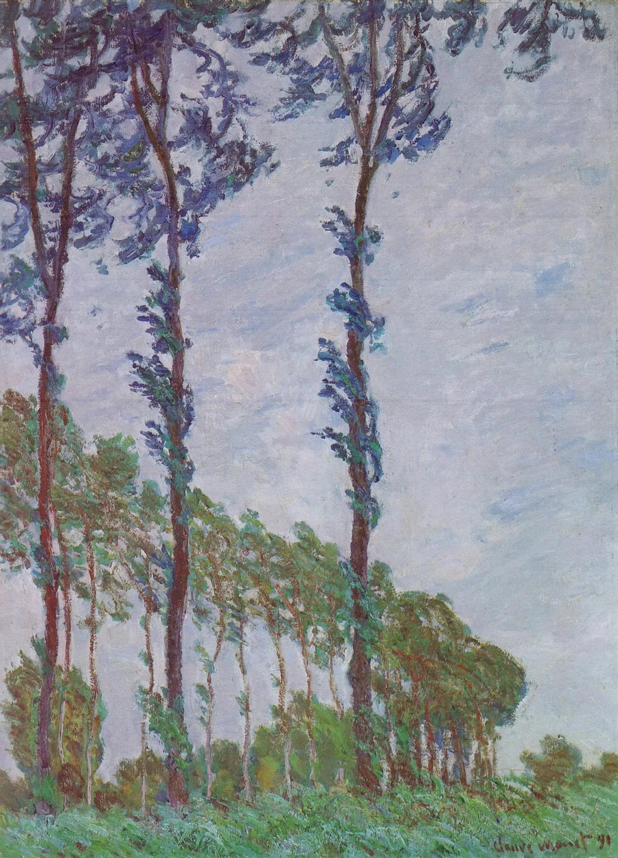 Vindeffekt, poppelserien - Claude Monet