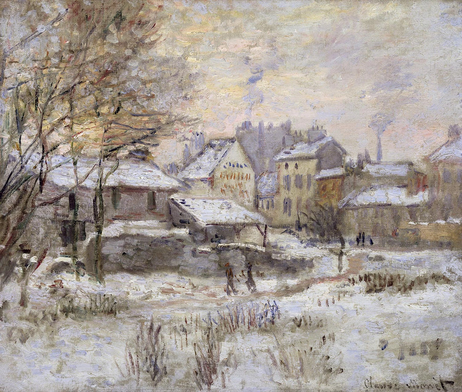 Snöeffekt, solnedgång W362 - Claude Monet