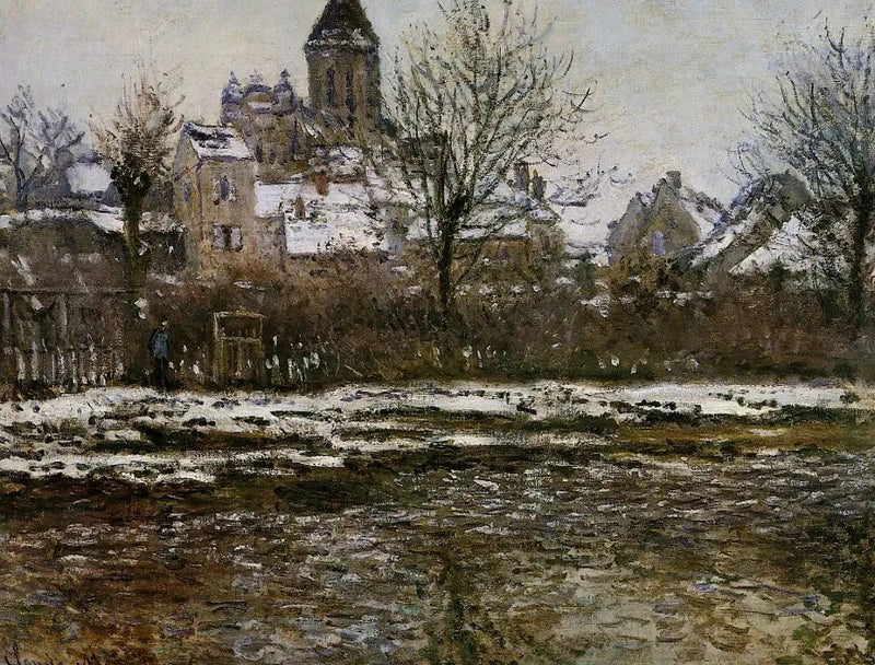 Snöeffekt i Vétheuil W506 - Claude Monet