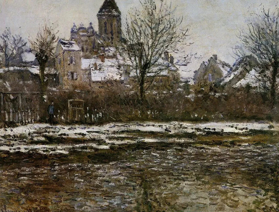 Snöeffekt i Vétheuil W506 - Claude Monet