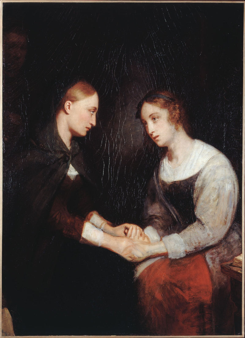 Effie och Janny Daens i Edinburgs fängelse - Ary Scheffer