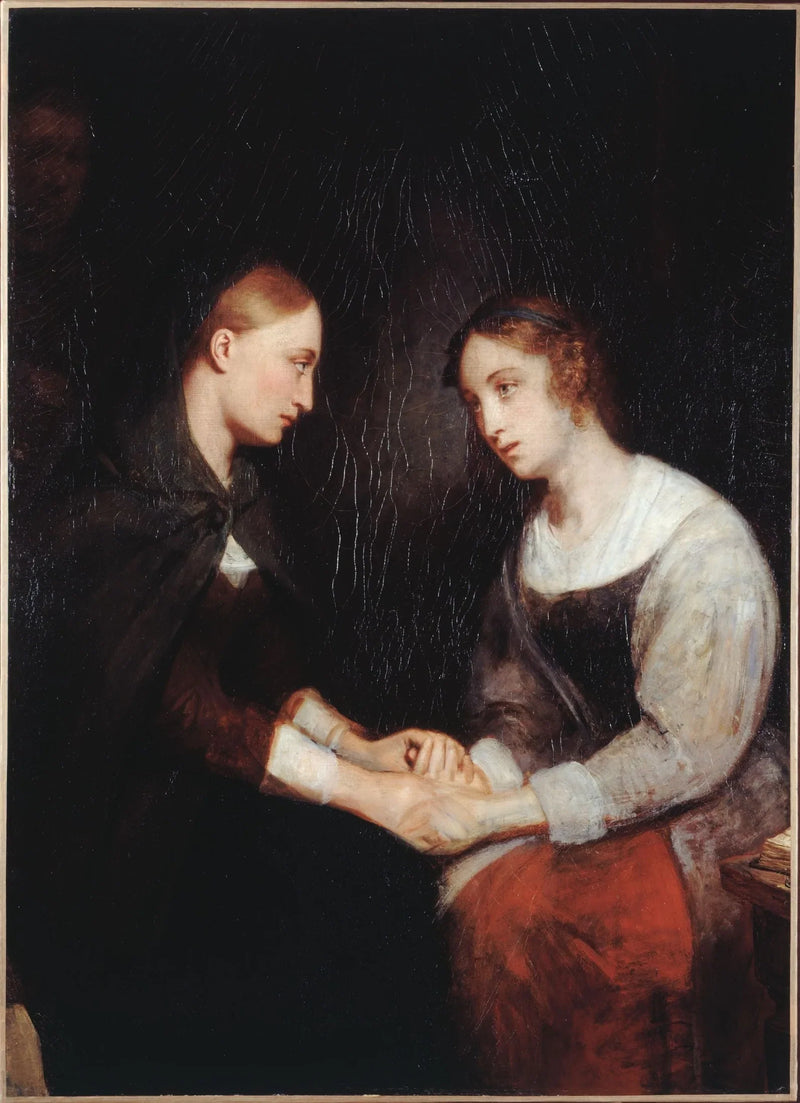 Effie och Janny Daens i Edinburgs fängelse - Ary Scheffer
