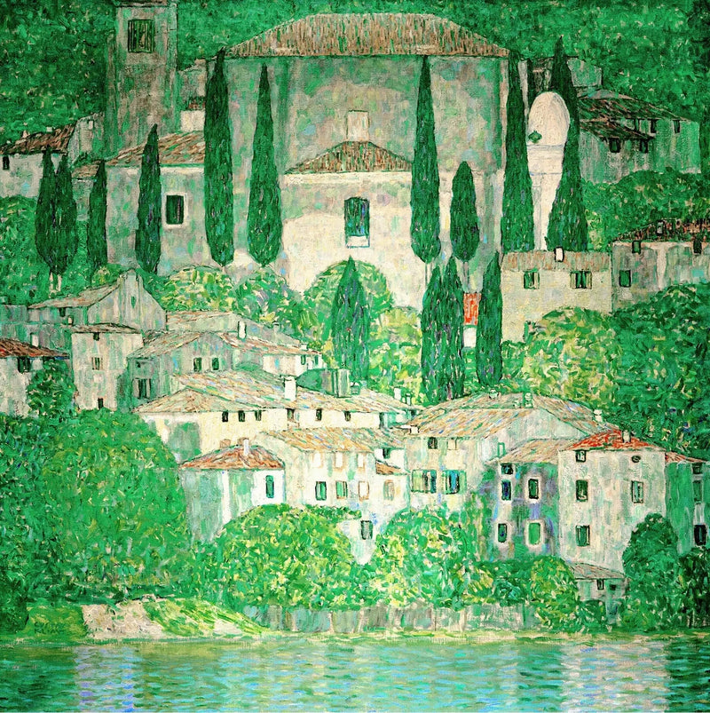Kyrka i Cassone (landskap med cypresser) - Gustav Klimt