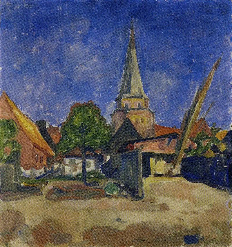 Kyrka i Travemünde - Edvard Munch