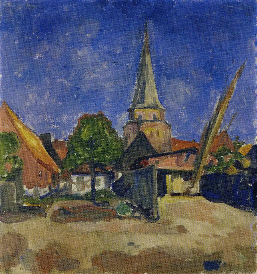 Kyrka i Travemünde - Edvard Munch