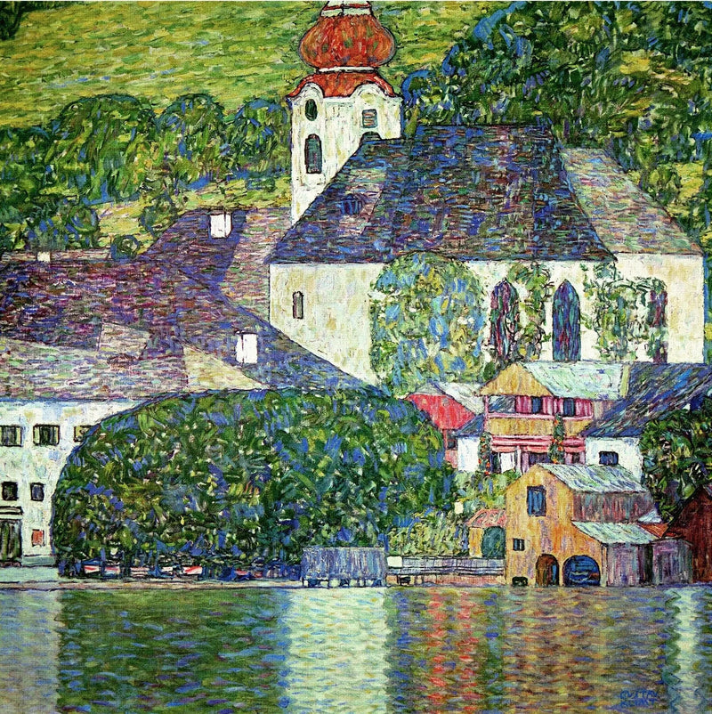 Unterach kyrka vid Attersee - Gustav Klimt