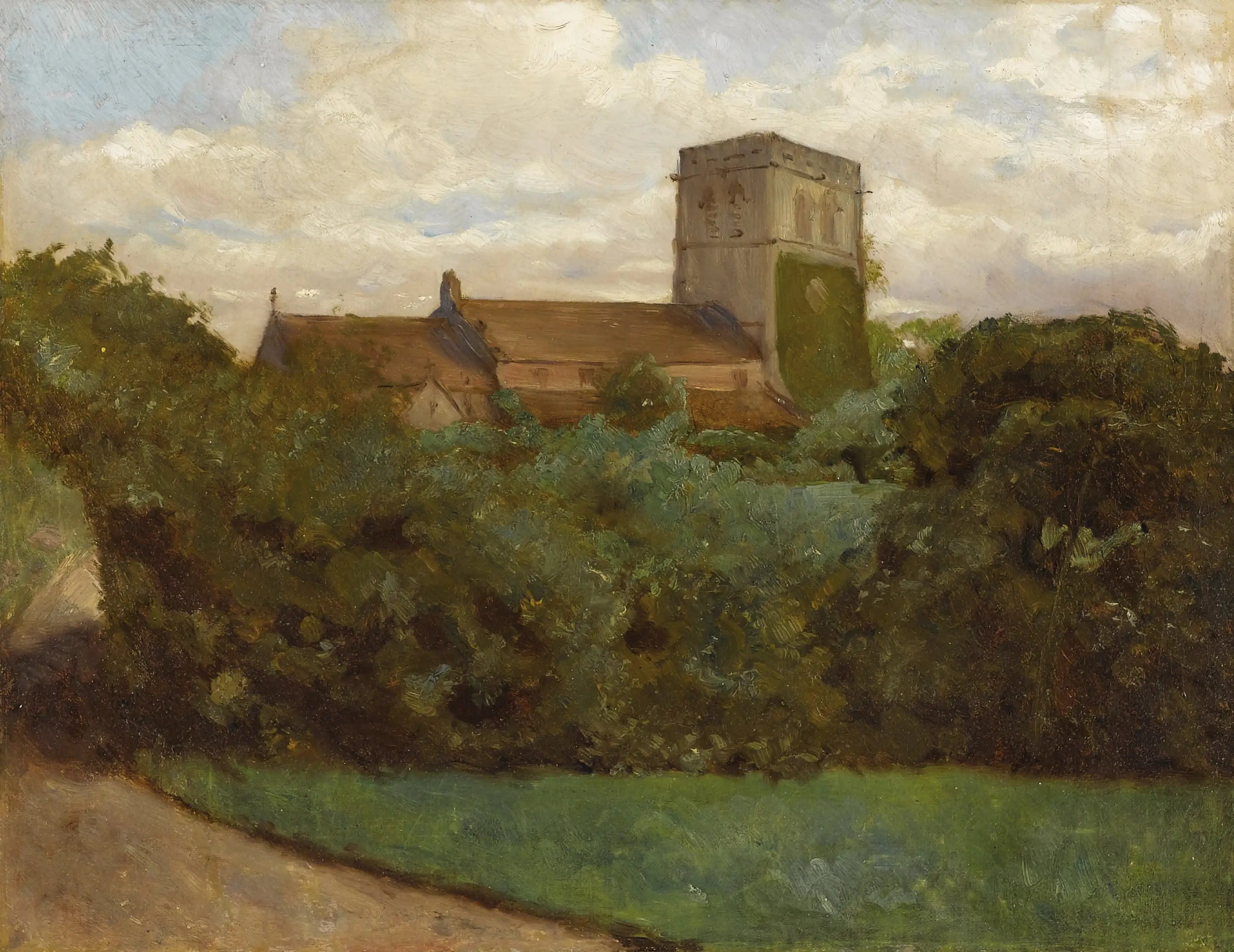 Église de Tottenham Londres 1869 - Albert Bierstadt - Alpha Reproduction