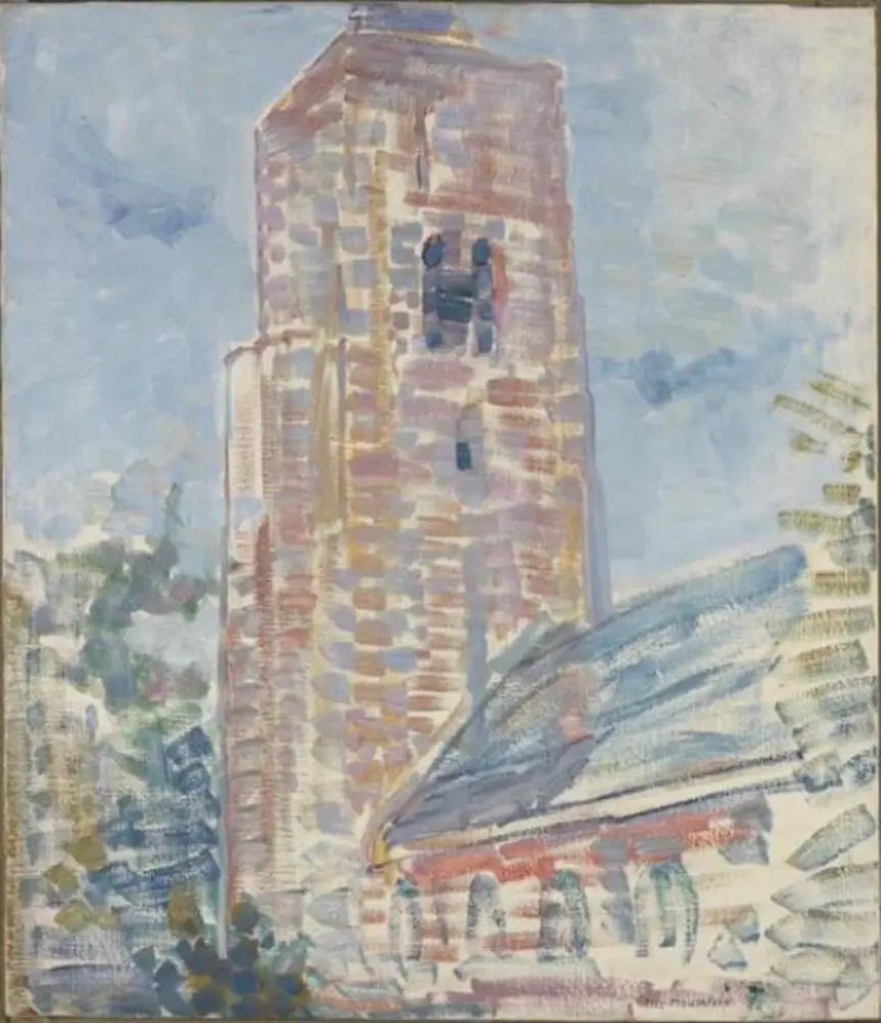 Oostkapelle kyrka, skepp och torn - Piet Mondrian