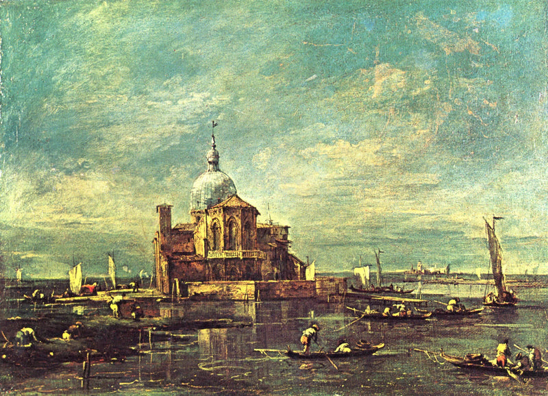 Kyrka på en liten lagunö, Francesco Guardi