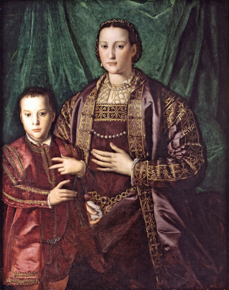 Eleonora di Toledo med sin son Francesco - Bronzino