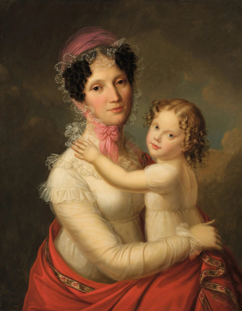 Eleonora Mayer, baronessa av Gravenegg med sin dotter Isabella - François Gérard
