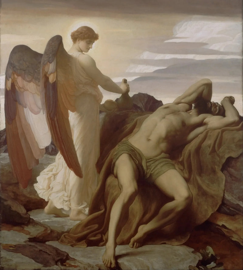 Élie i öknen - Frederic Leighton