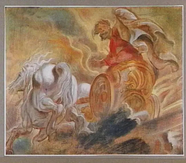 Élie fördes till himlen i en vagn - Peter Paul Rubens