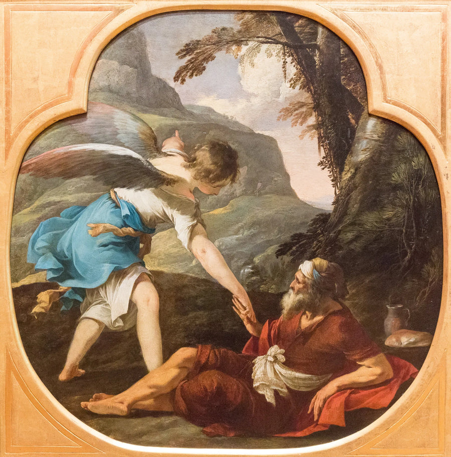 Élie nourri par les anges - Laurent de La Hyre
