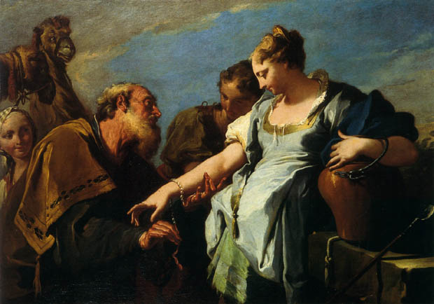 Éliézer och Rebecca - Giovanni Battista Pittoni
