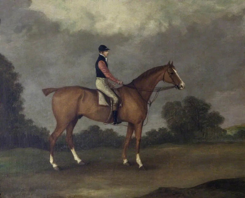 Elis', en kastanjefärgad häst, ridit av J. Day - John Frederick Herring, Sr.