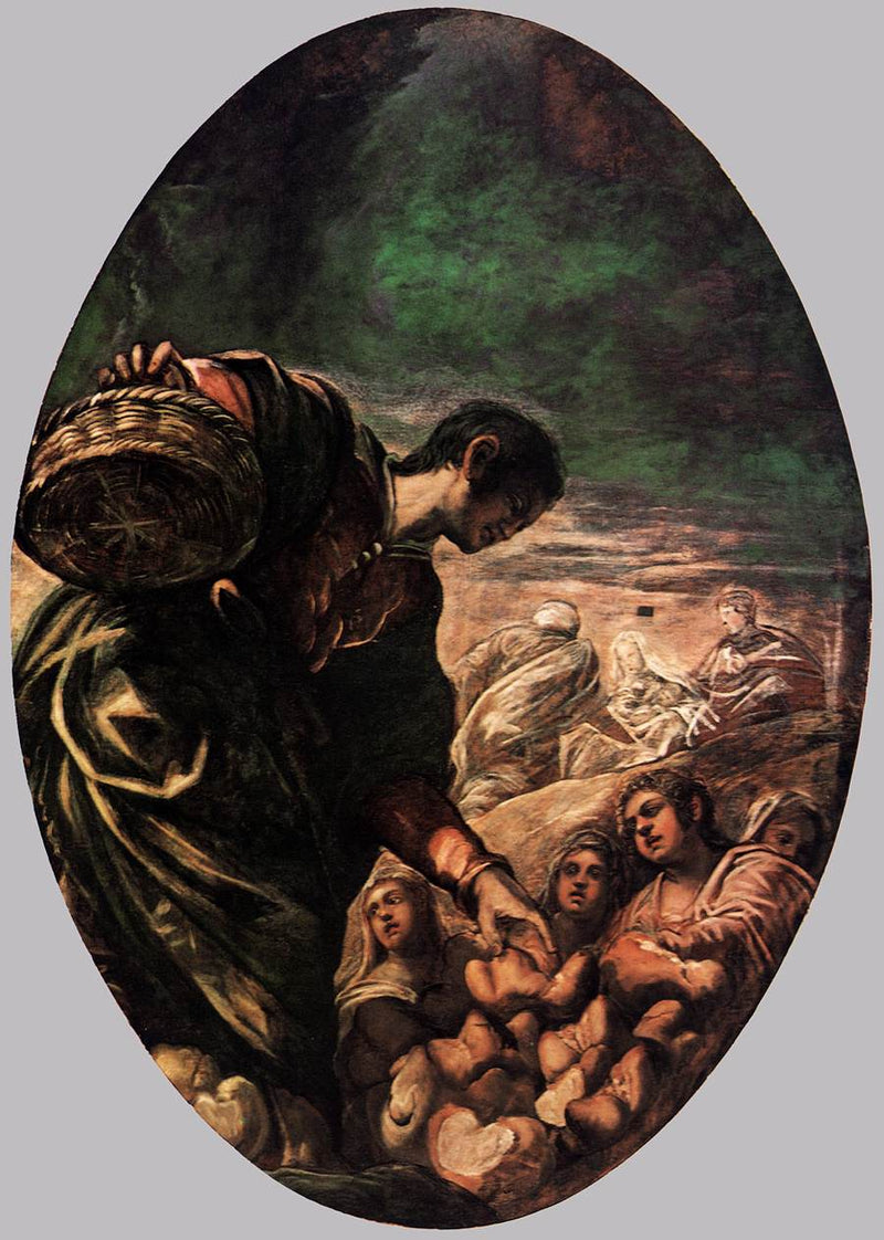 Élisée som förvärrar smärtor - Jacopo Tintoretto