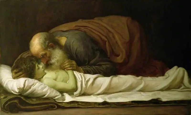 Élisée väcker Sunamits son till liv - Frederic Leighton