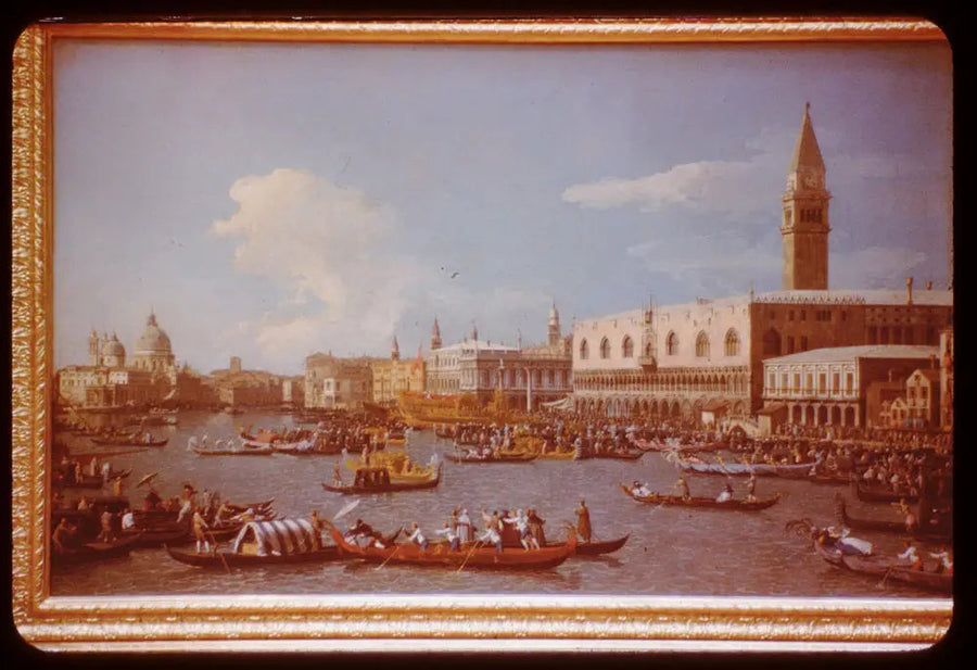 Avgång av Doge av Venedig, för ceremonin för Adriatiska havets bröllop - Canaletto