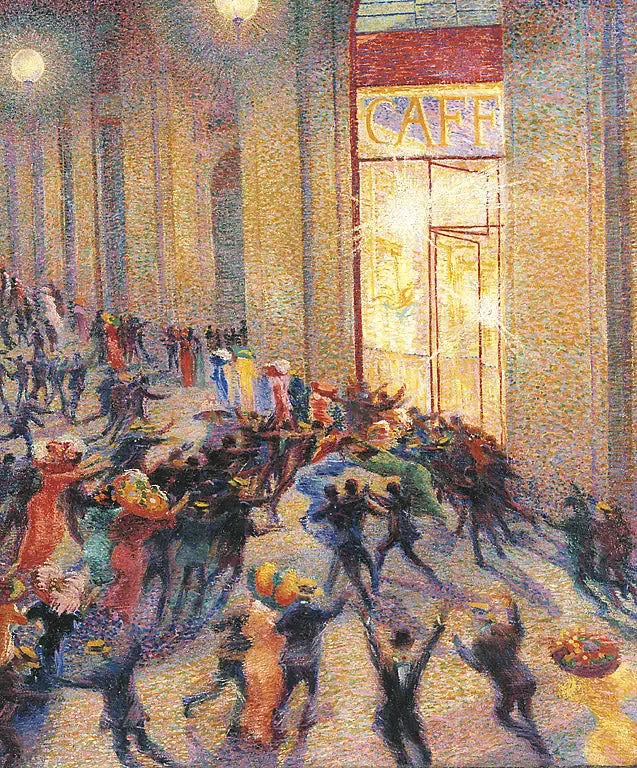 Upplopp i galleriet - Umberto Boccioni