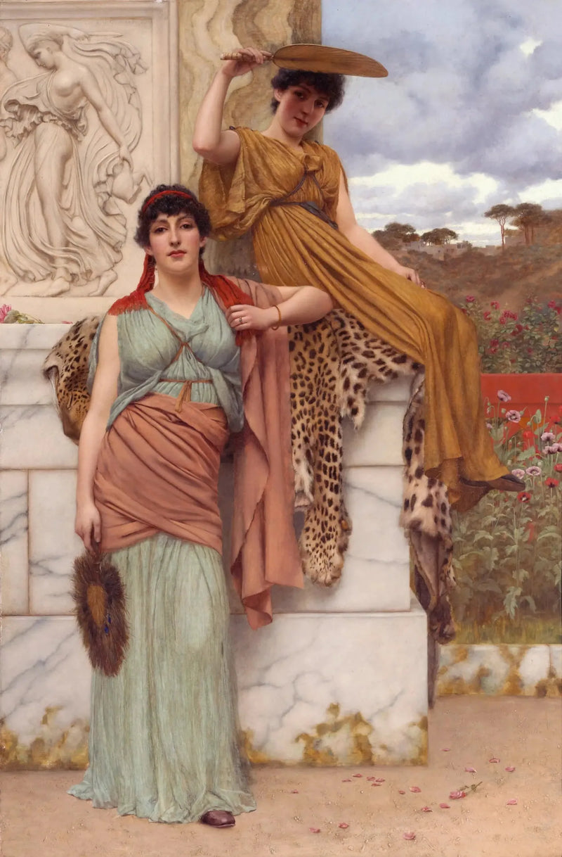 Väntar på processionen - John William Godward