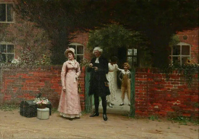 Väntar på tränaren - Edmund Blair Leighton
