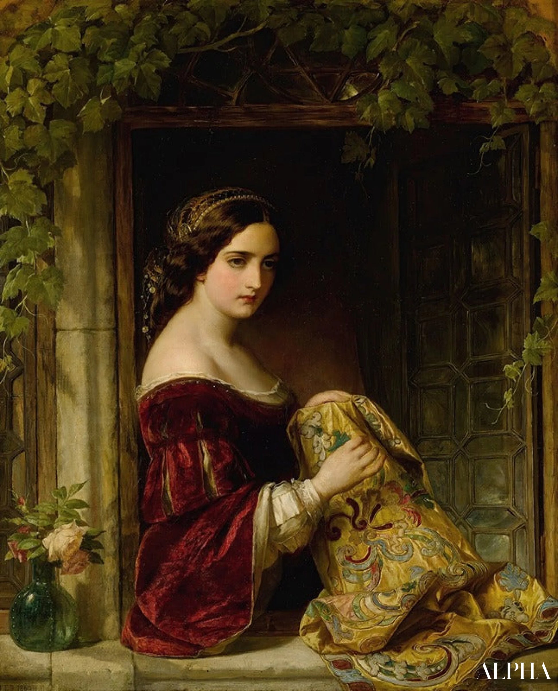 In the meantime - Sir Francis Dicksee Reproductions of paintings in oil paint