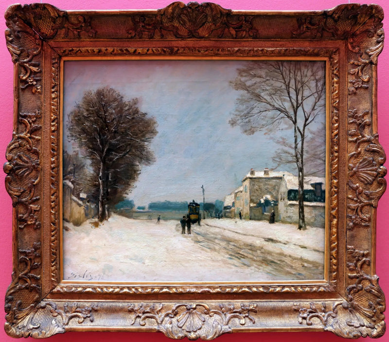 På vintern, snöeffekt - Alfred Sisley