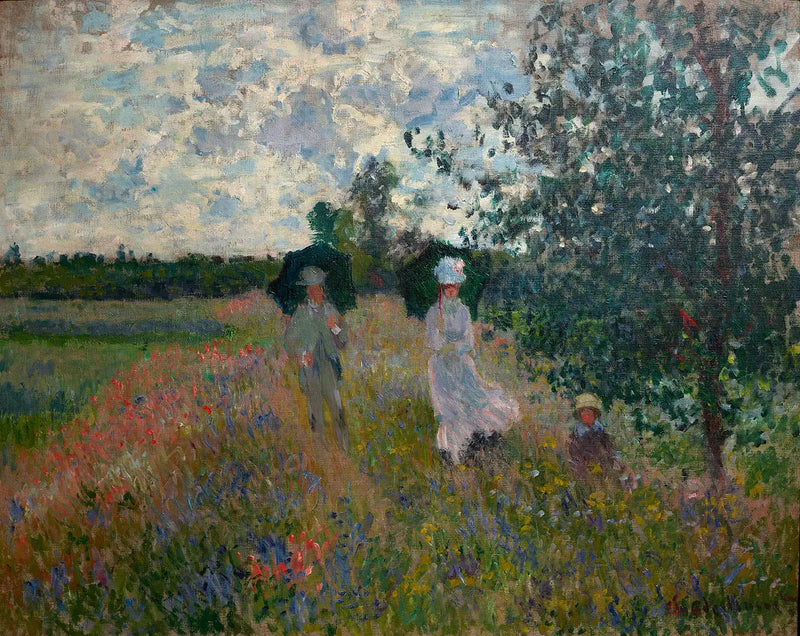En promenad nära Argenteuil - Claude Monet