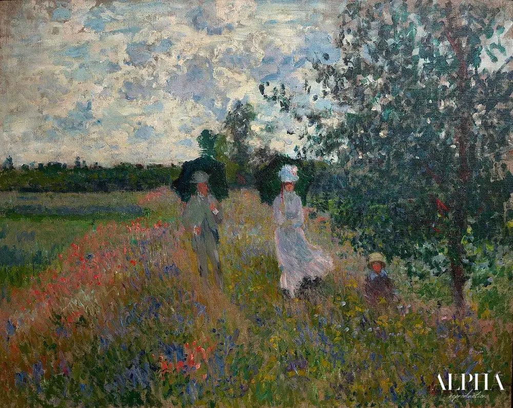 En promenade près d'Argenteuil - Claude Monet - Reproductions de tableaux et peintures haut de gamme