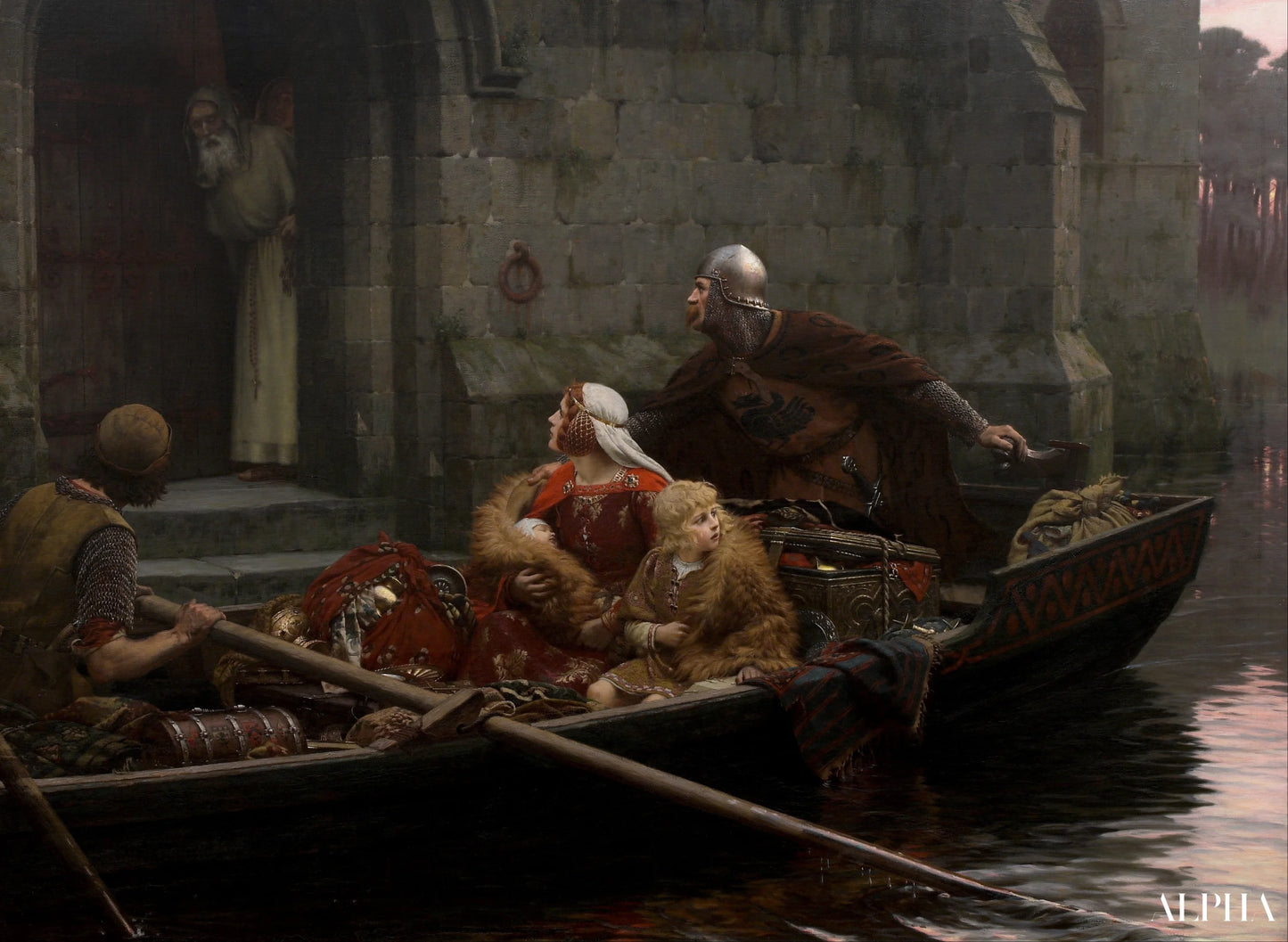 In times of peril - Edmund Leighton - High-end reproductions of paintings and artworks