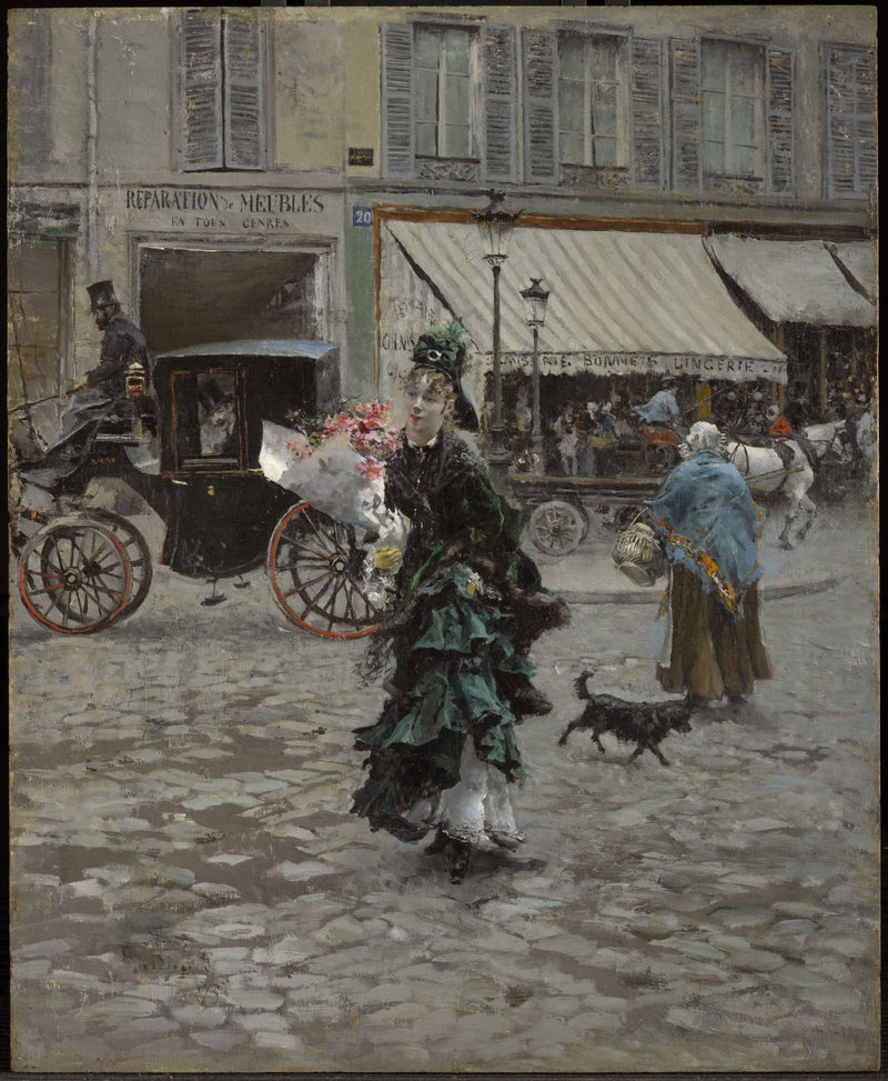 Genom att korsa gatan - Giovanni Boldini